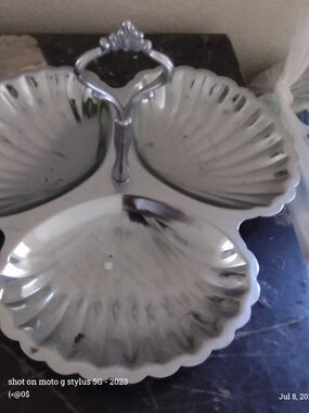 YNS Generic Silver-Tone 3-Compartment Candy Trey